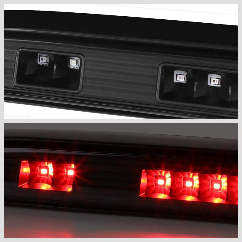 Black Housing Clear Lens LED Rear 3RD Third Brake Light Lamp For 92-96 F-150-Exterior-BuildFastCar