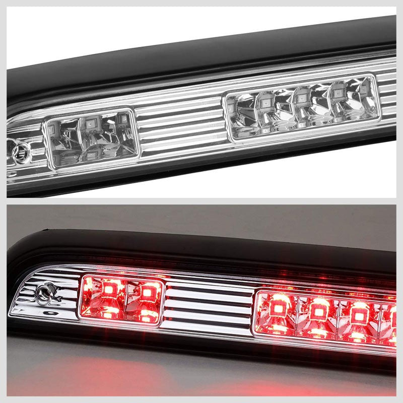 Chrome Housing Clear Lens LED Rear 3RD Third Brake Light Lamp For 92-96 F-150-Exterior-BuildFastCar