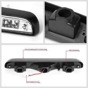 Chrome Housing Clear Lens LED Rear 3RD Third Brake Light Lamp For 92-96 F-150-Exterior-BuildFastCar