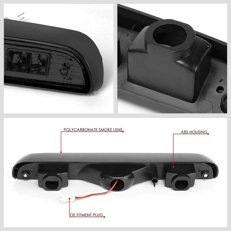 Chrome Housing Smoke Lens LED Rear 3RD Third Brake Light Lamp For 92-96 F-150-Exterior-BuildFastCar