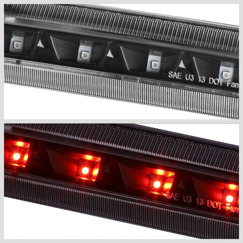 Black Housing Clear Lens LED Rear 3RD Third Brake Light For 13-18 Escape-Exterior-BuildFastCar