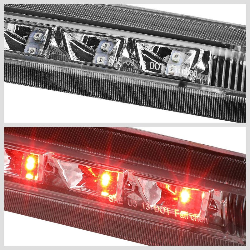 Chrome Housing Clear Lens LED Rear 3RD Third Brake Light For 13-18 Escape-Exterior-BuildFastCar