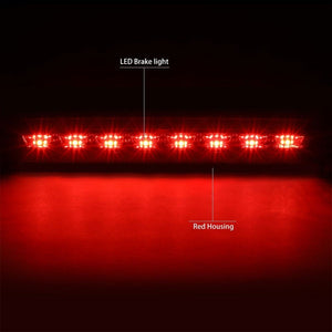 Chrome Housing Red Lens LED Rear 3RD Third Brake Light For 13-18 Escape-Exterior-BuildFastCar