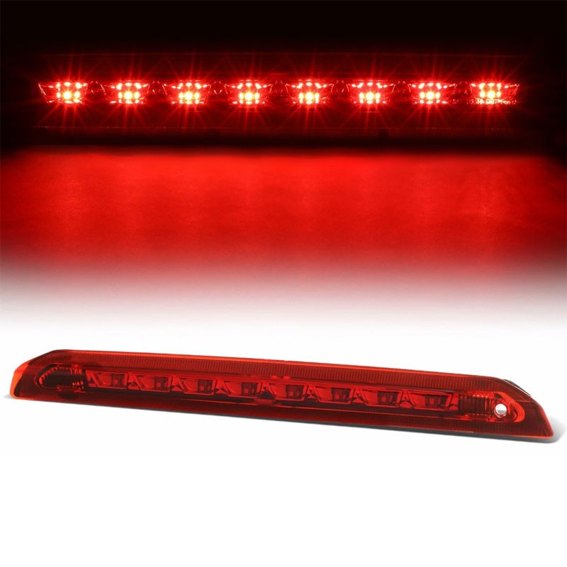 Chrome Housing Red Lens LED Rear 3RD Third Brake Light For 13-18 Escape-Exterior-BuildFastCar