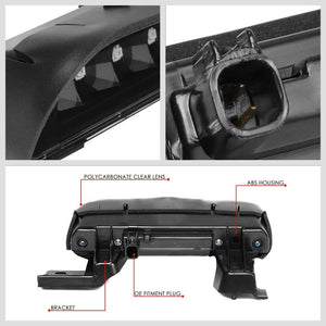 Black Housing Clear Lens LED Rear 3RD Third Brake Light Lamp For 12-18 Ford Flex-Exterior-BuildFastCar