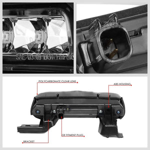 Chrome Housing Clear Len LED Rear 3RD Third Brake Light Lamp For 12-18 Ford Flex-Exterior-BuildFastCar