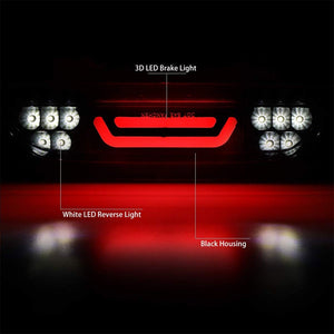 Clear Lens/Black Housing 3D LED Rear Third Brake Light for 15-18 Ford Mustang-Lighting-BuildFastCar