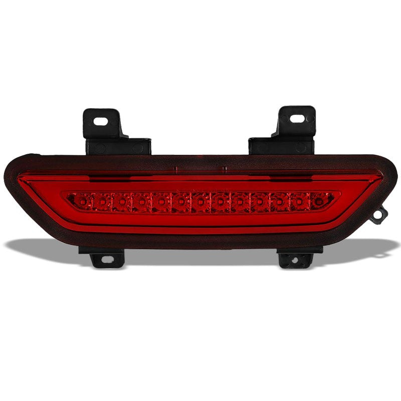 Red Lens/Chrome Full LED Rear Third Brake Light 15-18 Ford Mustang