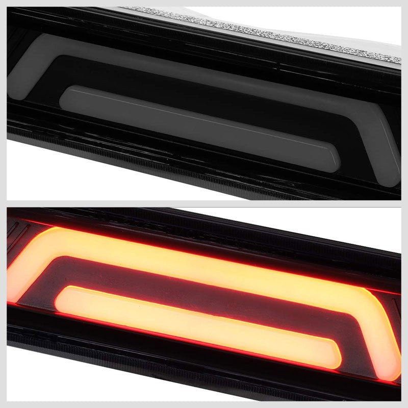 Smoke Lens/Black 3D LED 3RD Tail Third Brake Light for 87-93 Mustang LX Hatchback
