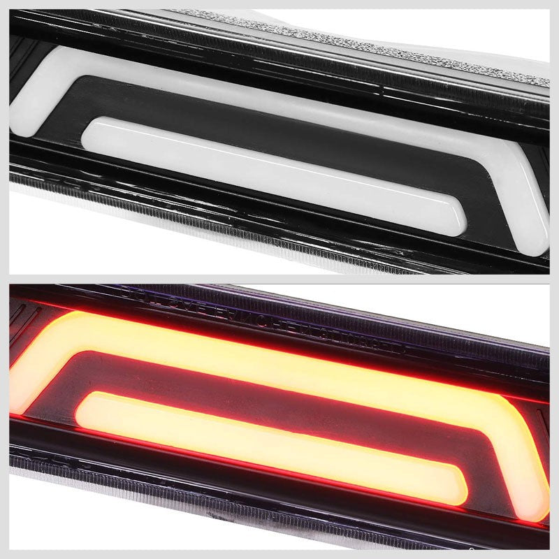 Clear Lens/Black 3D LED 3RD Tail Third Brake Light for 87-93 Mustang LX Hatchback