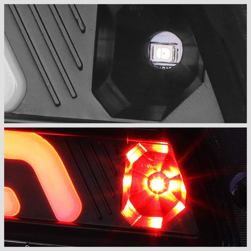 Clear Lens/Black 3D LED 3RD Tail Third Brake Light for 87-93 Mustang LX Hatchback