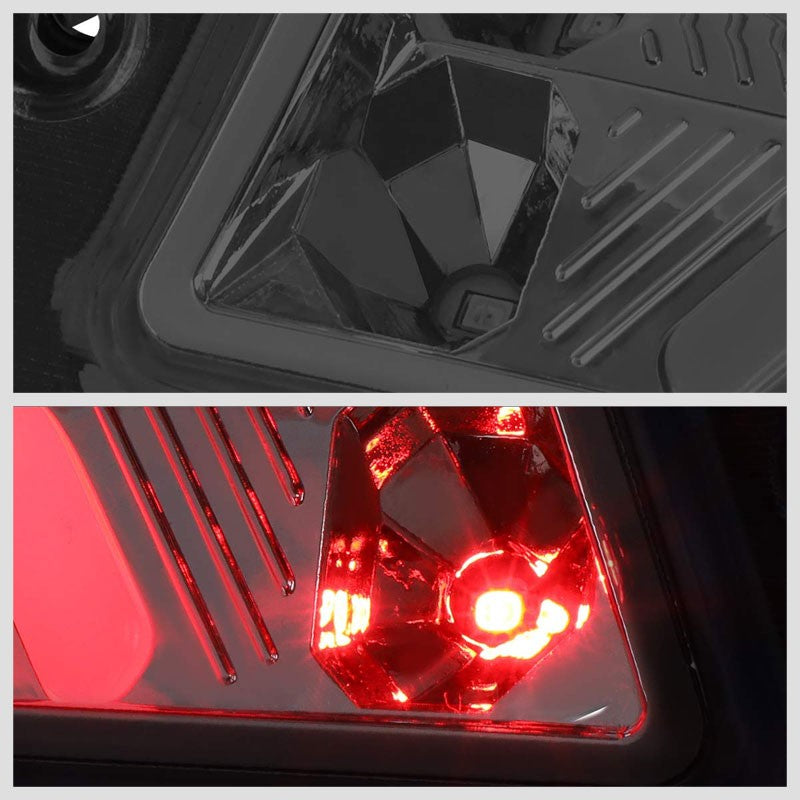 Smoke Lens/Chrome 3D LED 3RD Tail Third Brake Light for 87-93 Mustang LX Hatchback
