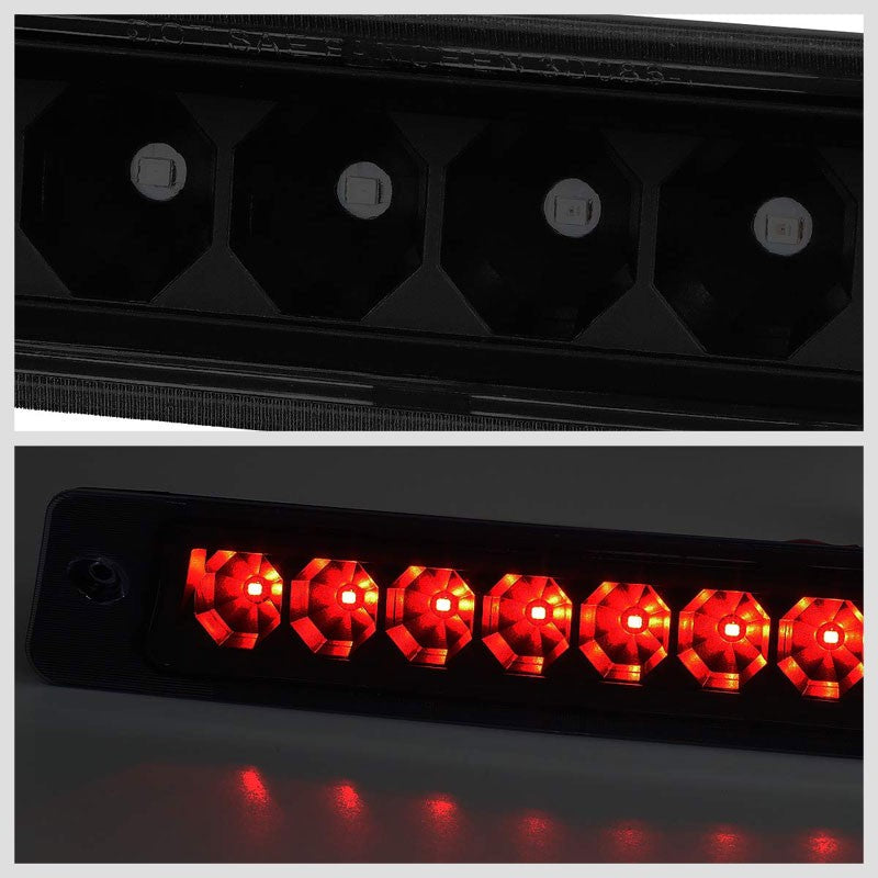 Smoke Lens/Black House LED Rear Third Brake Light for 87-93 Mustang LX Hatchback
