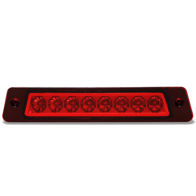 Red Lens/Chrome House LED Rear Third Brake Light for 87-93 Mustang LX Hatchback