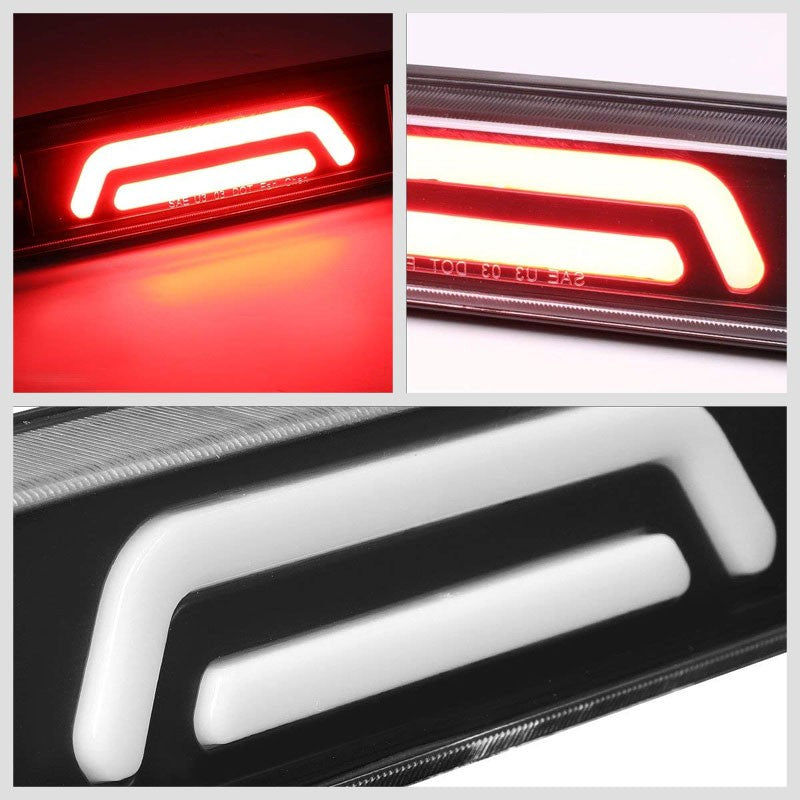 Black Housing Smoked Lens 3D LED Cargo+3RD Third Brake Light For 99-16 F-250 SD-Exterior-BuildFastCar