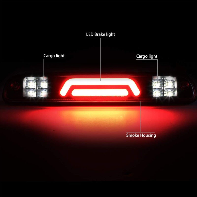 Black Housing Clear Lens 3D LED Cargo+3RD Third Brake Light For 99-16 F-250 SD-Exterior-BuildFastCar