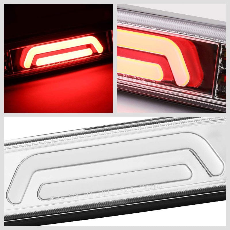 Chrome Housing Clear Lens 3D LED Cargo+3RD Third Brake Light For 99-16 F-250 SD-Exterior-BuildFastCar