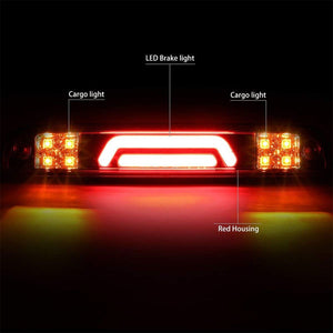 Chrome Housing Red Lens 3D LED Cargo+3RD Third Brake Light For 99-16 F-250 SD-Exterior-BuildFastCar