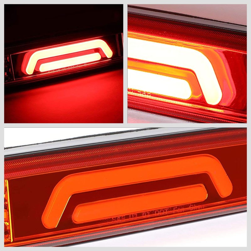 Chrome Housing Red Lens 3D LED Cargo+3RD Third Brake Light For 99-16 F-250 SD-Exterior-BuildFastCar