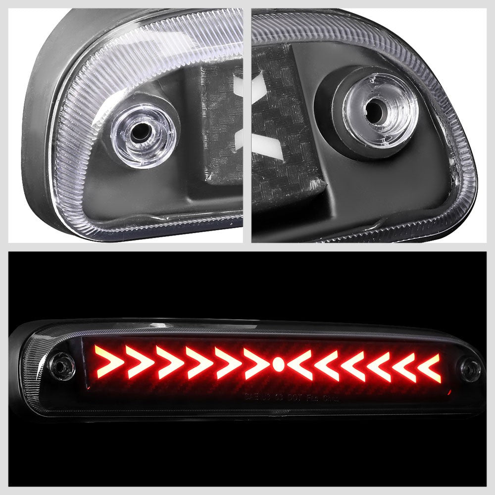 [Arrow LED] Carbon/Clear Len Third Brake Light 99-16 Super Duty BFC-3BRLED-CGL-FOR99F2345SD-TY3-BK
