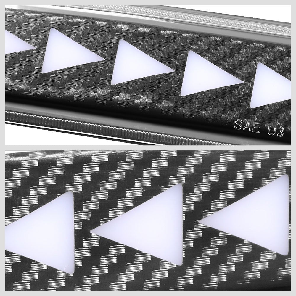 [Triangle LED] Carbon/Clear Len Third Brake Light 99-16 SD Truck BFC-3BRLED-CGL-FOR99F2345SD-TY4-BK