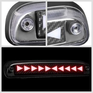 [Triangle LED] Carbon/Clear Len Third Brake Light 99-16 SD Truck BFC-3BRLED-CGL-FOR99F2345SD-TY4-BK