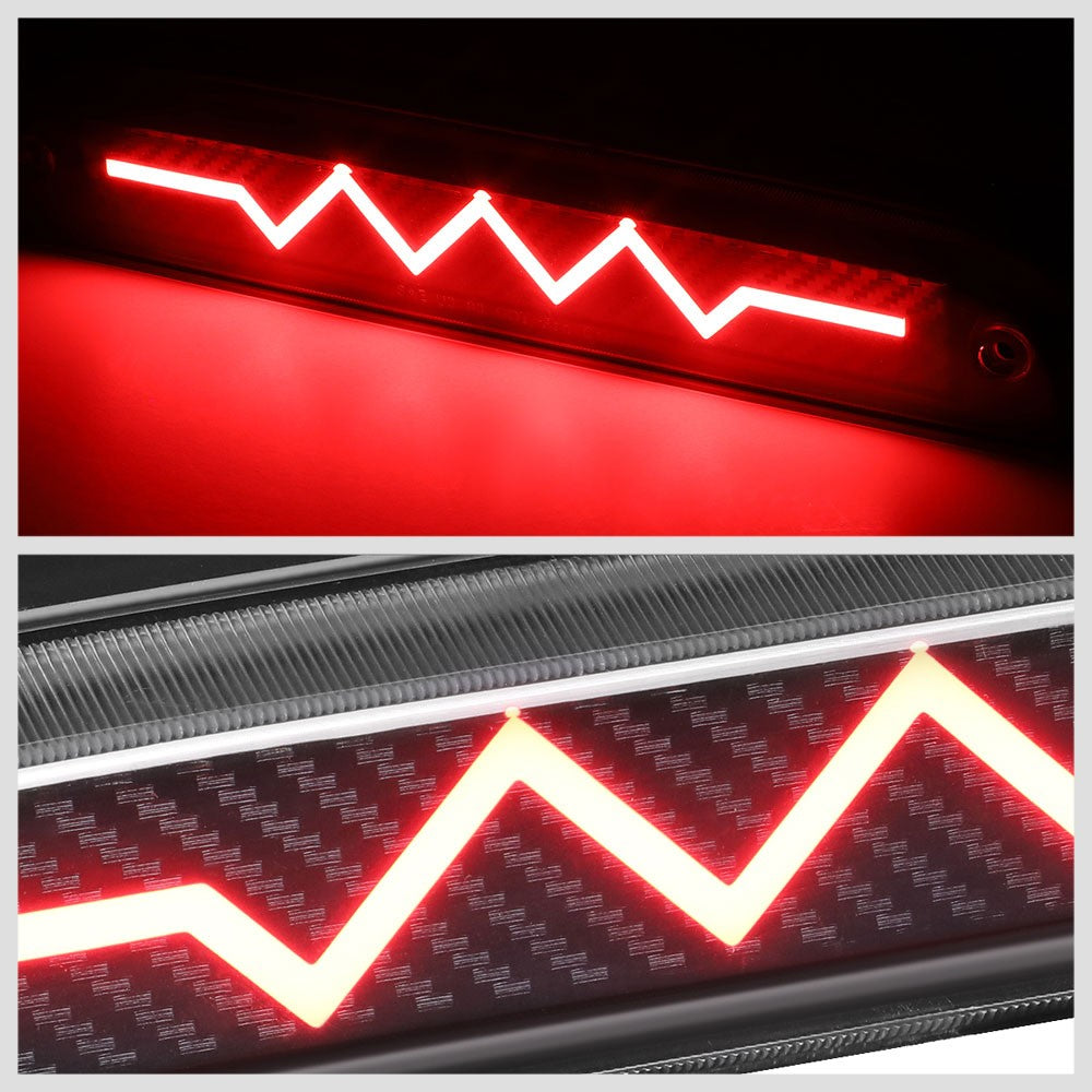 [Heartbeat LED] Carbon/Clear Len Third Brake Light 99-16 SD Truck BFC-3BRLED-CGL-FOR99F2345SD-TY-BK5