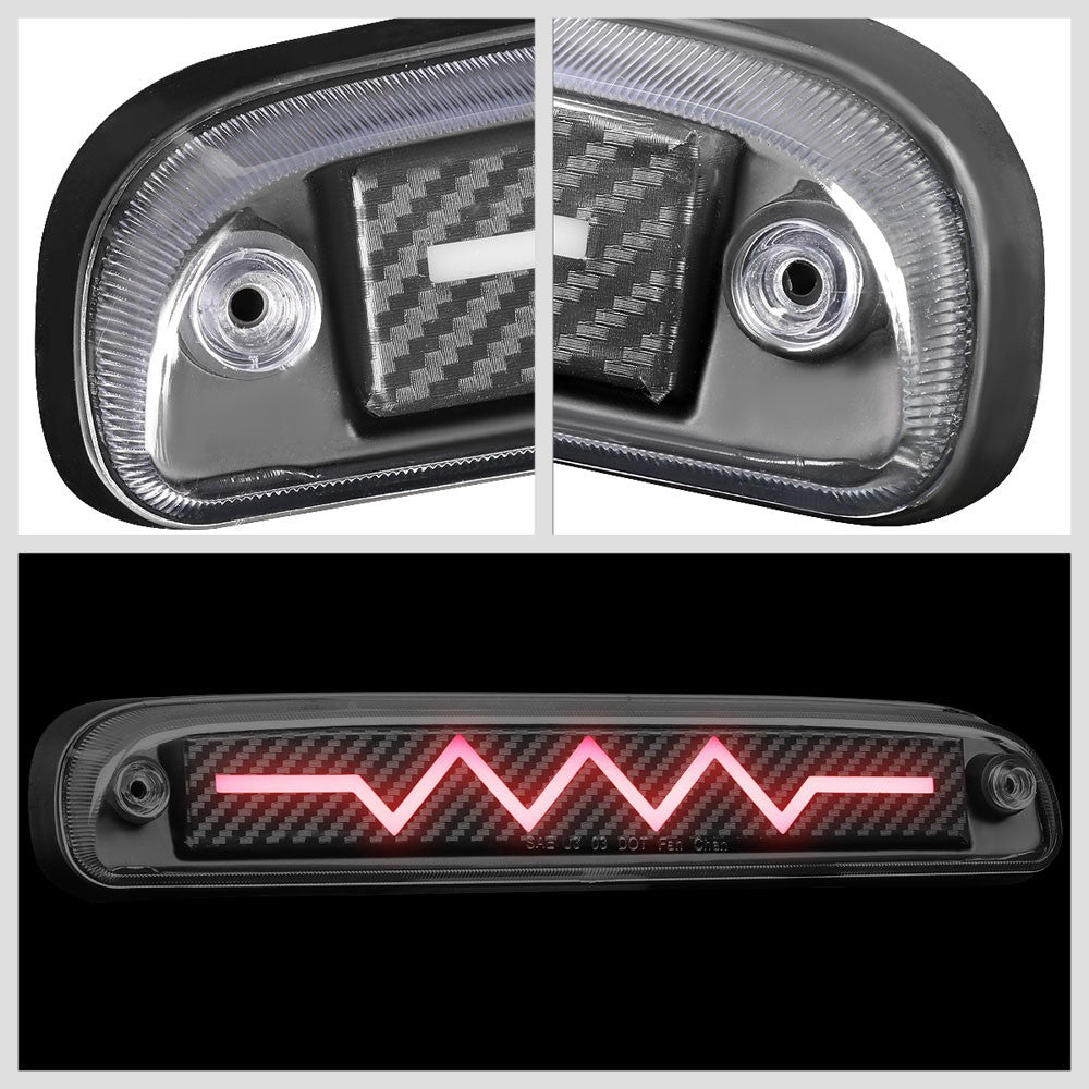 [Heartbeat LED] Carbon/Clear Len Third Brake Light 99-16 SD Truck BFC-3BRLED-CGL-FOR99F2345SD-TY-BK5