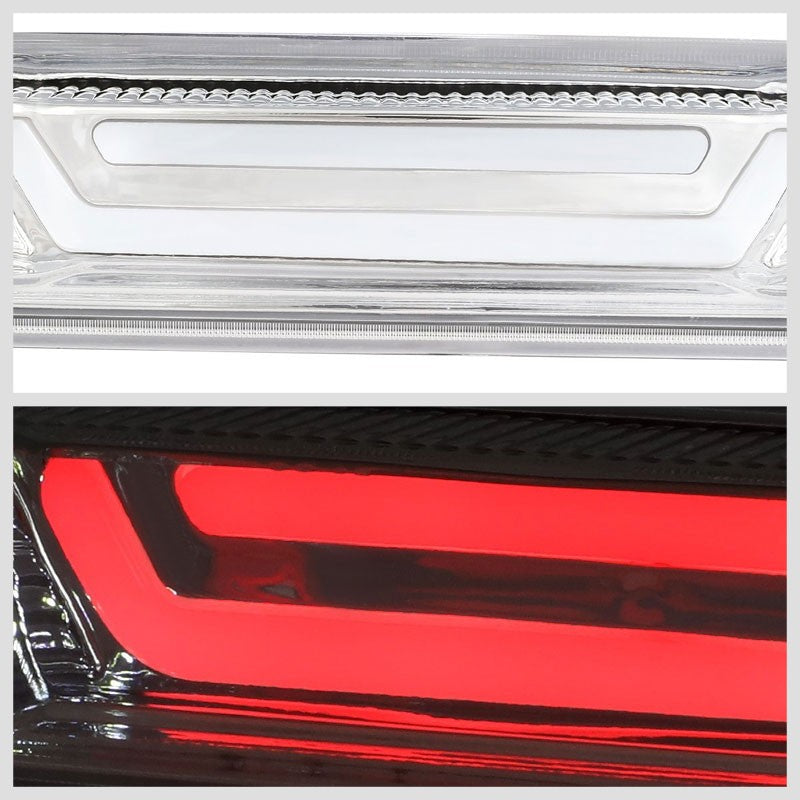 Chrome Housing Clear Lens 3D LED Rear Third Brake & Cargo Light For 07-13 Sierra-Exterior-BuildFastCar