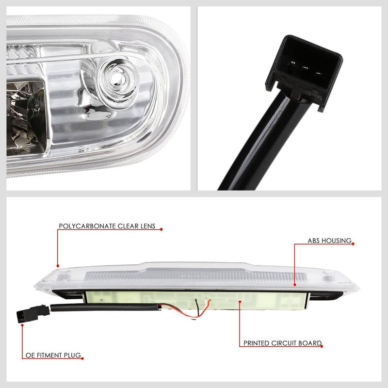 Chrome Housing Clear Lens 3D LED Rear Third Brake & Cargo Light For 07-13 Sierra-Exterior-BuildFastCar