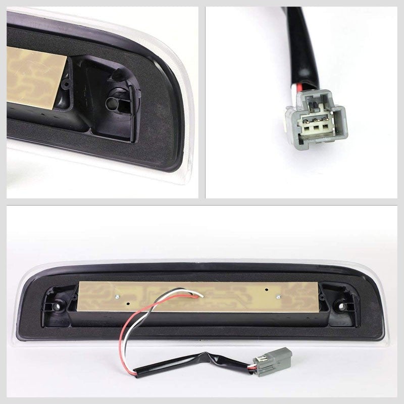 Black Housing Clear Lens LED Cargo+Third Brake Light For 14-18 Silverado 1500-Exterior-BuildFastCar