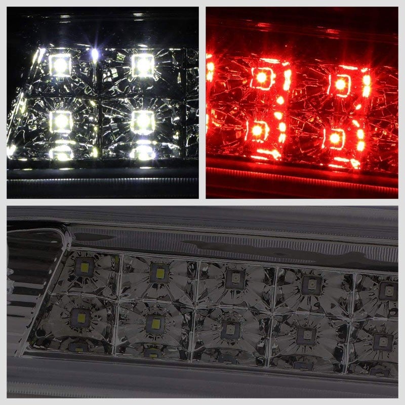 Chrome Housing Smoked Lens LED Cargo+Third Brake Light For 14-18 Silverado 1500-Exterior-BuildFastCar