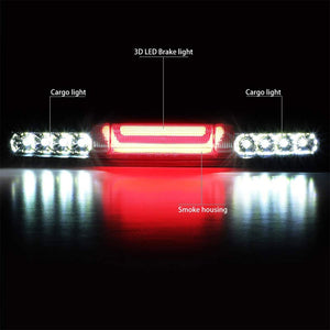3D LED Rear Third Brake Light Chrome Housing Smoke Len For 99-06 Chevy Silverado-Lighting-BuildFastCar