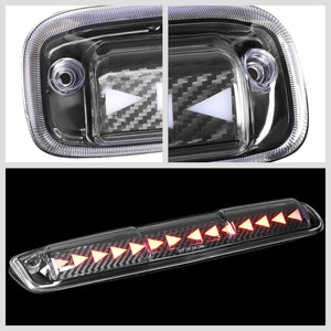 [Triangle LED] Carbon/Clear Len Third Brake Light 99-06 Silverado BFC-3BRLED-GMC99-3D-T4-BK