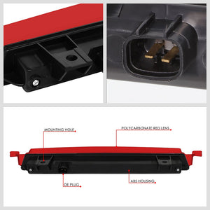 Chrome Housing/Red Lens LED Rear Third Brake Light For 09-17 Chevrolet Traverse-Lighting-BuildFastCar