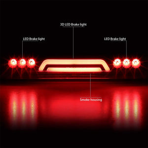 3D LED Rear Third Brake Light Black Housing Smoke Lens For 00-06 GMC Yukon-Lighting-BuildFastCar