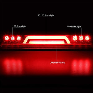 3D LED Rear Third Brake Light Chrome Housing Clear Lens For 00-06 Chevy Tahoe-Lighting-BuildFastCar