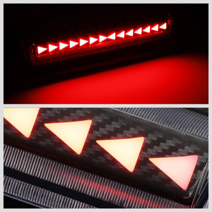 [Triangle LED] Carbon/Clear Len Third Brake Light 00-06 Suburban BFC-3BRLED-GMCD00-3D-T4-BK