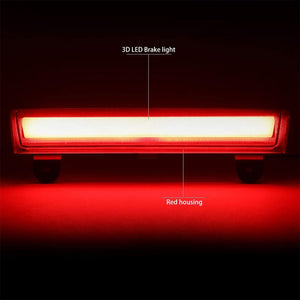 3D LED BAR Rear Third Brake Light Chrome Housing Red Lens For 00-06 GMC Yukon-Lighting-BuildFastCar