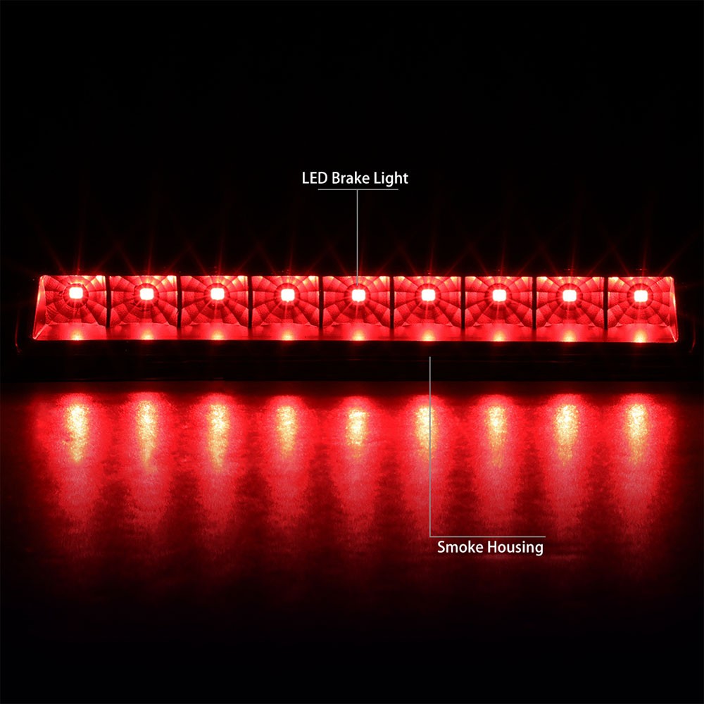 Black Housing/Smoke Lens LED Rear Tail Third Brake Light For 06-14 Ridgeline-Lighting-BuildFastCar