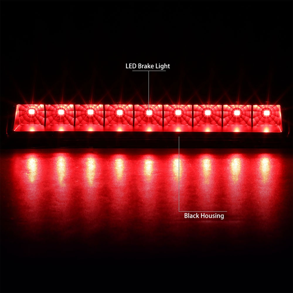 Black Housing/Clear Lens LED Rear Tail Third Brake Light For 06-14 Ridgeline-Lighting-BuildFastCar