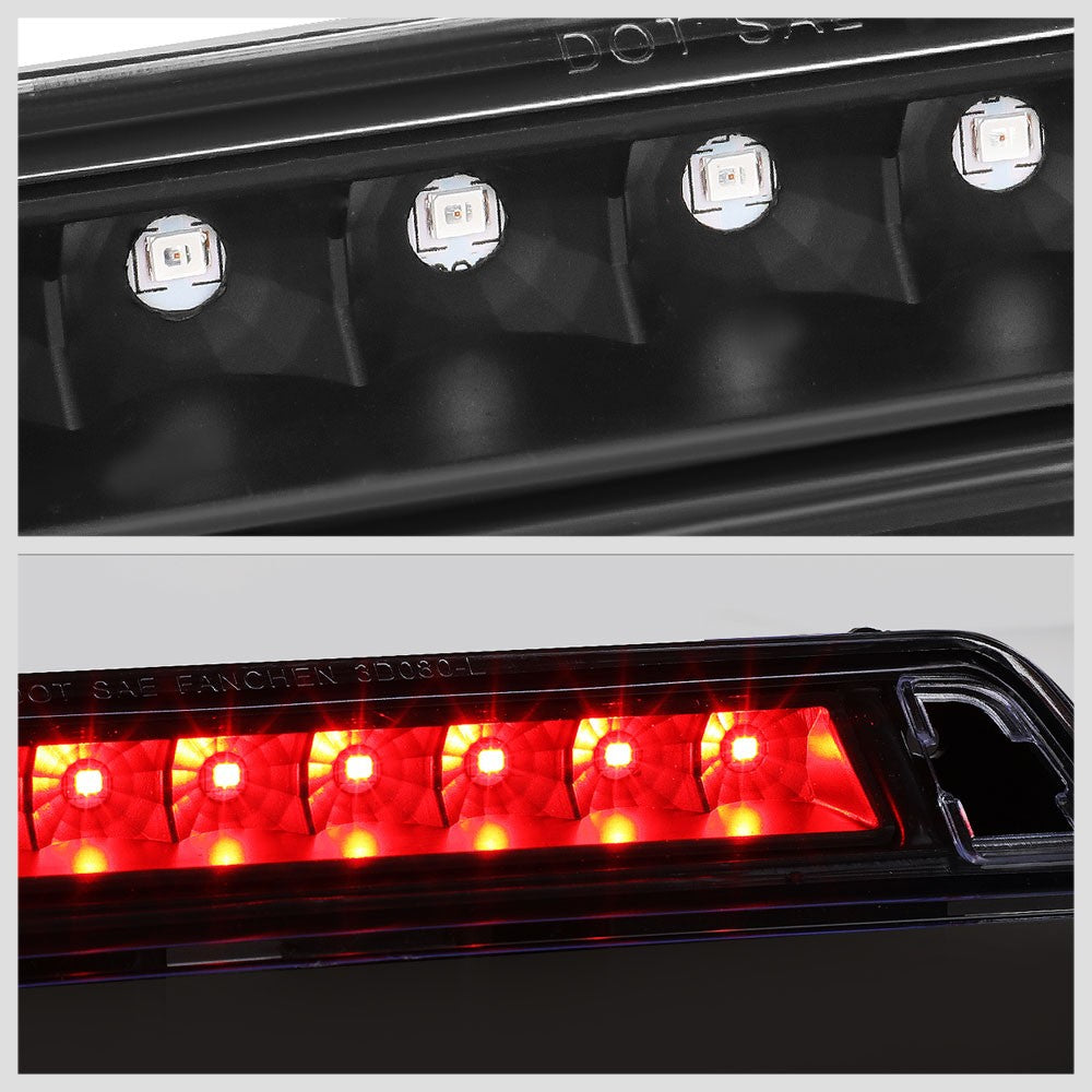 Black Housing/Clear Lens LED Rear Tail Third Brake Light For 06-14 Ridgeline-Lighting-BuildFastCar