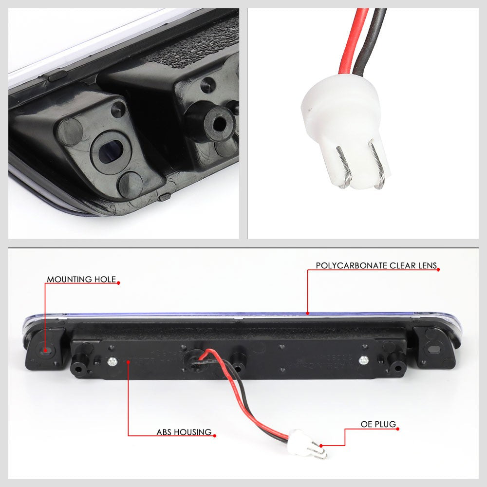 Black Housing/Clear Lens LED Rear Tail Third Brake Light For 06-14 Ridgeline-Lighting-BuildFastCar