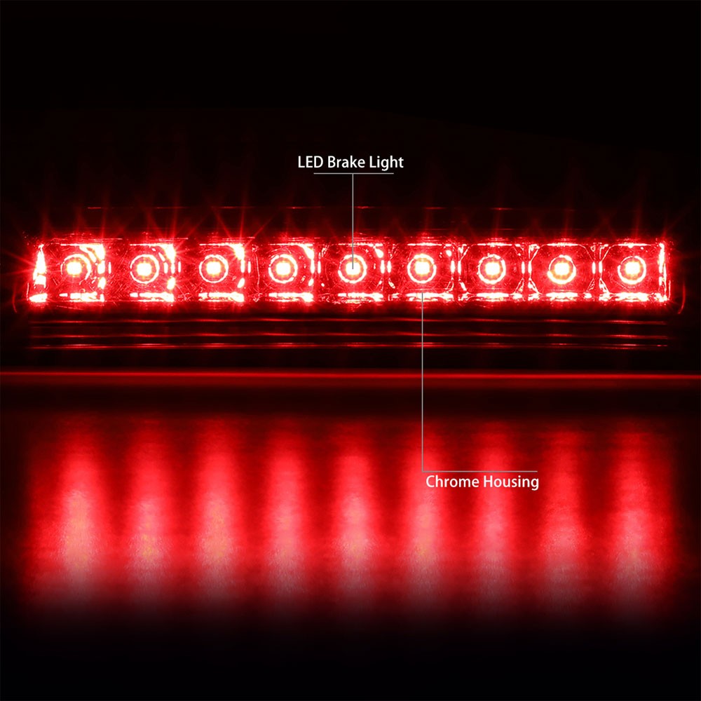 Chrome Housing/Clear Lens LED Rear Tail Third Brake Light For 06-14 Ridgeline-Lighting-BuildFastCar