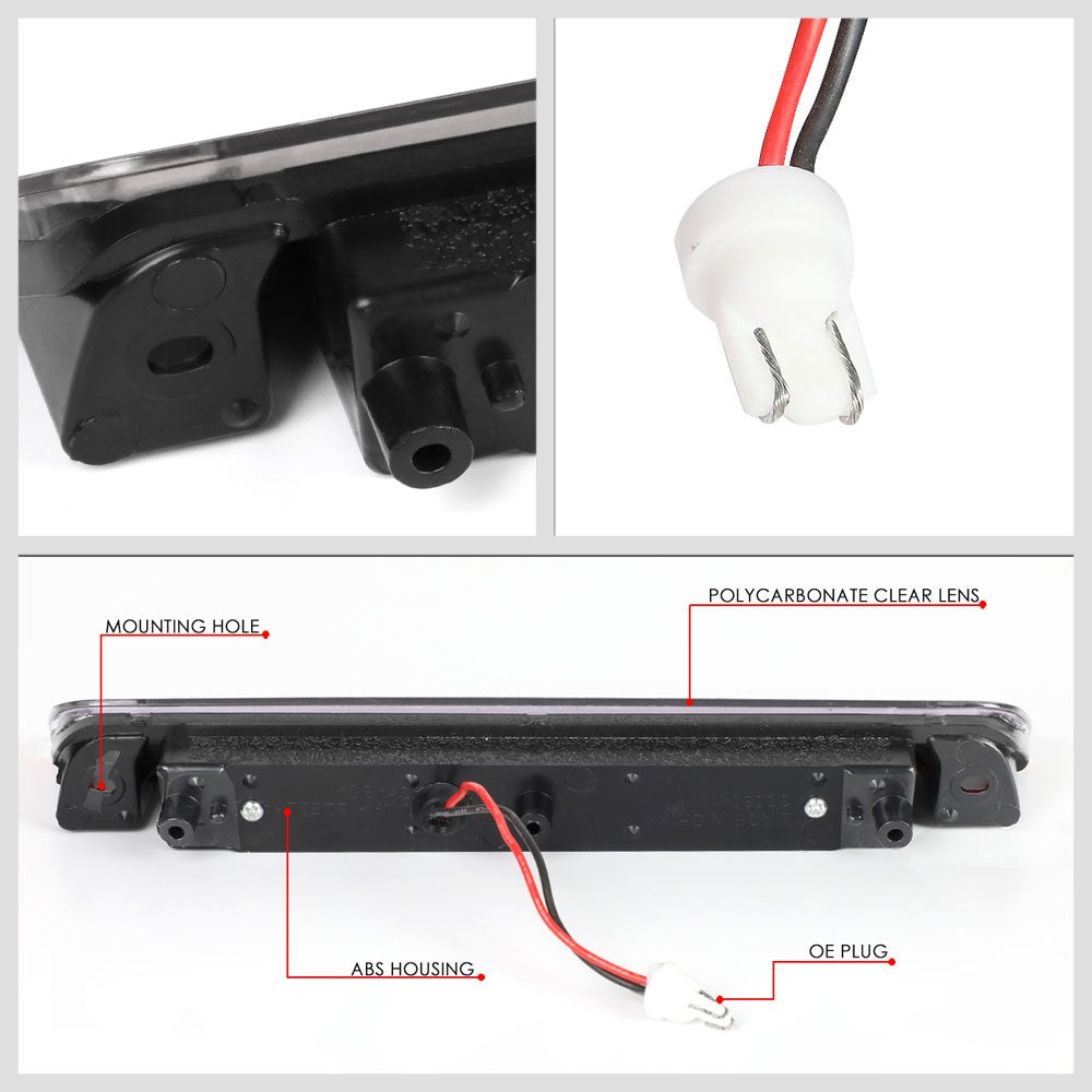 Chrome Housing/Clear Lens LED Rear Tail Third Brake Light For 06-14 Ridgeline-Lighting-BuildFastCar