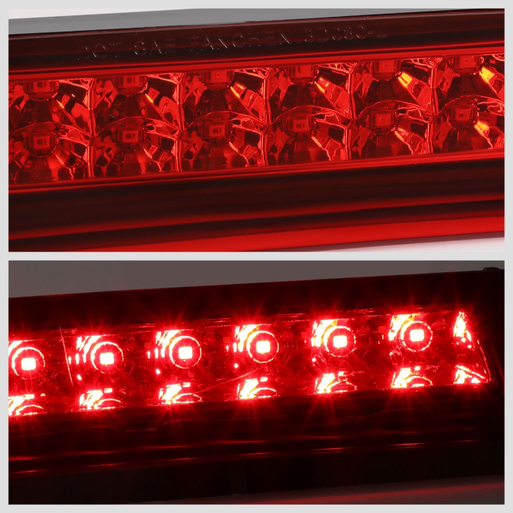 Chrome Housing/Red Len LED Rear Tail Third Brake Light For 06-14 Honda Ridgeline-Lighting-BuildFastCar
