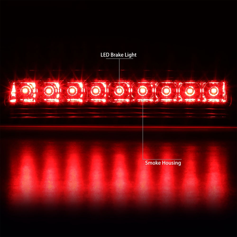 Chrome Housing/Smoke Lens LED Rear Tail Third Brake Light For 06-14 Ridgeline-Lighting-BuildFastCar