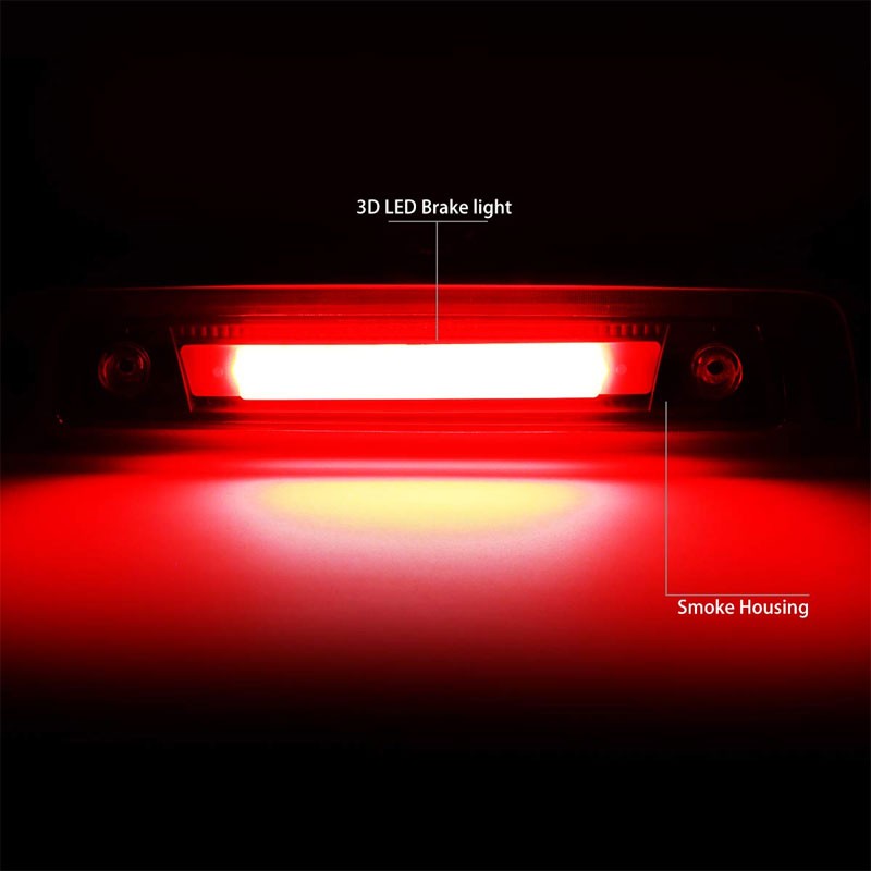 Smoke Len/Black Housing 3D LED Rear Third Brake Light for 06-10 Jeep Commander-Lighting-BuildFastCar-BFC-3BRLED-3D-JEE06COM-BKSM