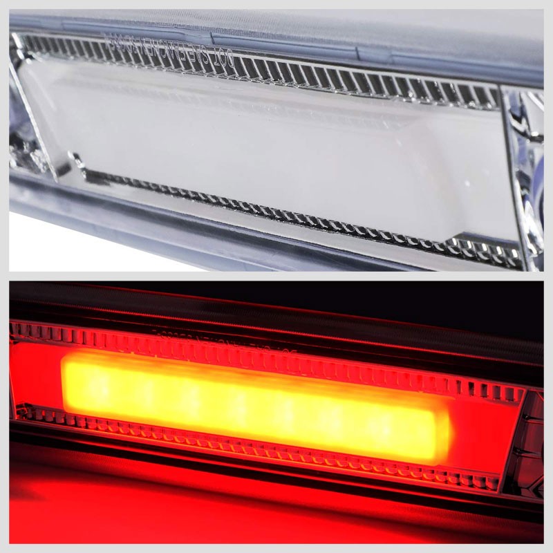 Clear Lens/Chrome Housing 3D LED Rear 3RD Third Brake Light for 06-10 Commander-Exterior-BuildFastCar