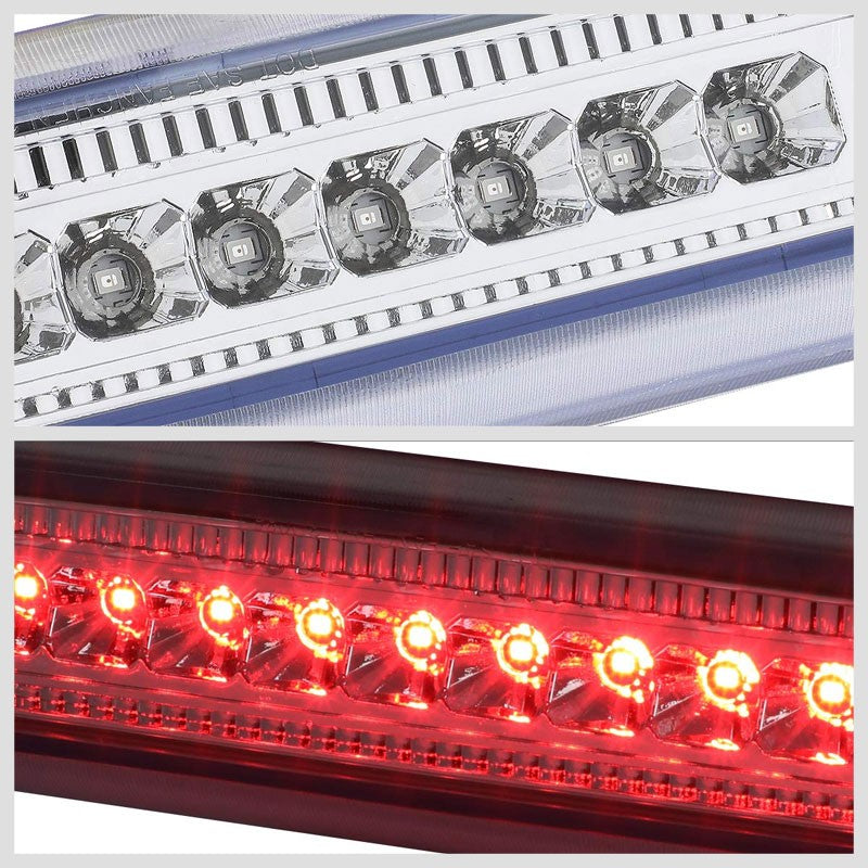 Clear Lens/Chrome Housing Full LED Rear Third Brake Light for 06-10 Commander-Exterior-BuildFastCar